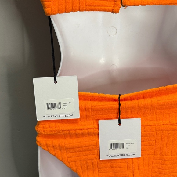 NWT Beach Riot Blood Orange Terry Bikini - Blair Top & Highway Bottom Sz M - Picture 6 of 6